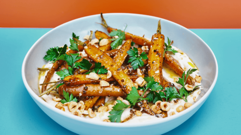 Spiced roasted carrots