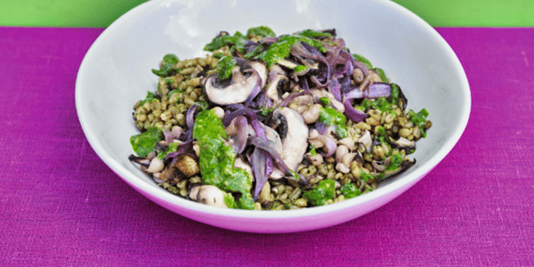 miso barley mushrooms